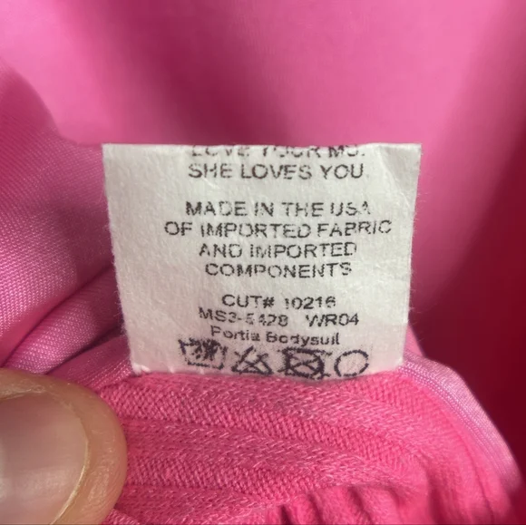 EUC Show Me Your MuMu Portia Bodysuit Vibrant Pink Adjustable Straps Size Small - Picture 11 of 13